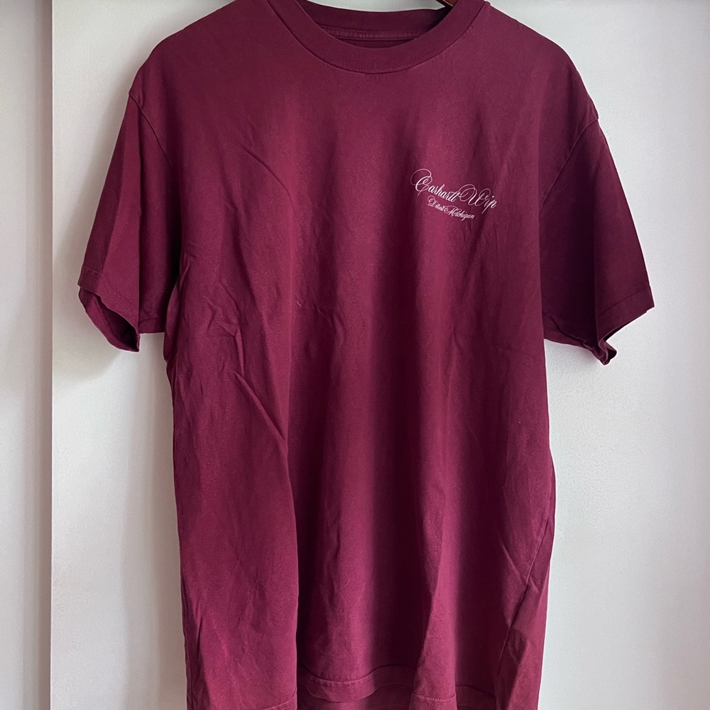 Carhart WIP Burgundy T-Shirt for Men